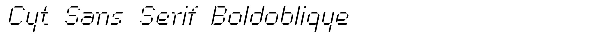 Cut Sans Serif Boldoblique image